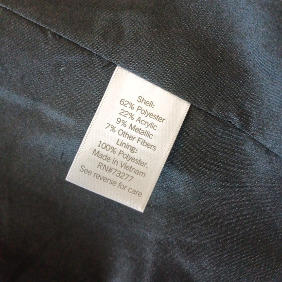 NINE WEST Double Breasted Blazer XXL Gold Plaid Metallic Gold Buttons NEW Career - Picture 9 of 10